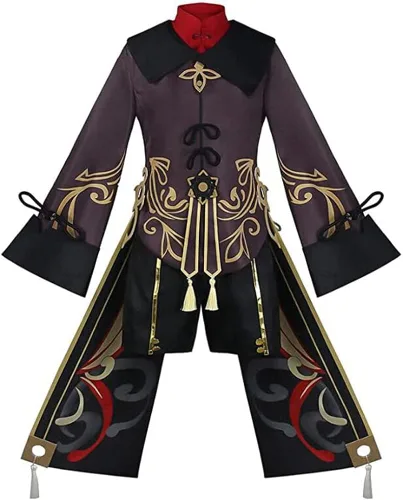 Vista 2 de ATEOVE Disfraz de cosplay de Hu Tao conjunto completo