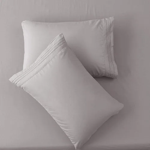 Vista 4 de SONORO KATE Juego de sábanas de microfibra súper suave de 1800 hilos, sábanas egipcias de lujo con bolsillo profundo de 16 pulgadas, antiarrugas e
