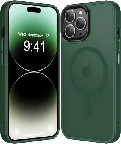 Vista 62 de Fuerte magnético para iPhone 11, compatible con Magsafe, [resistente a caídas de 13 pies] Funda trasera translúcida mate con sensación de piel