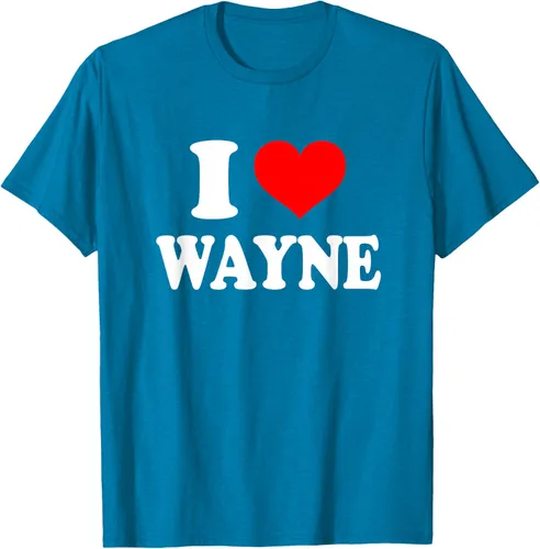 Vista 52 de Wayne - Camiseta I Heart Wayne - I Love Wayne, Negro, S
