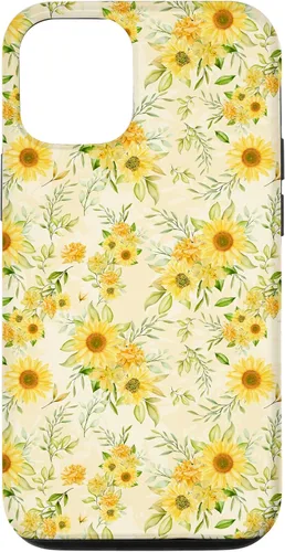 Vista 28 de Cute Sunflower Pattern Yellow Pastel Flower Case for iPhone 16