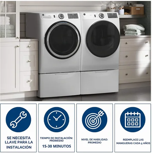 Vista 7 de Ge neral Electric PM14X10005 - Mangueras de lavadora de acero inoxidable, 4 pies (paquete de 2)
