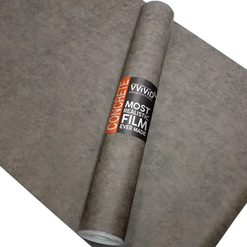 Vista 3 de VViViD Rollo de película de vinilo arquitectónico de textura natural de hormigón gris oscuro (rollo extragrande de 48 pulgadas x 15 pies)