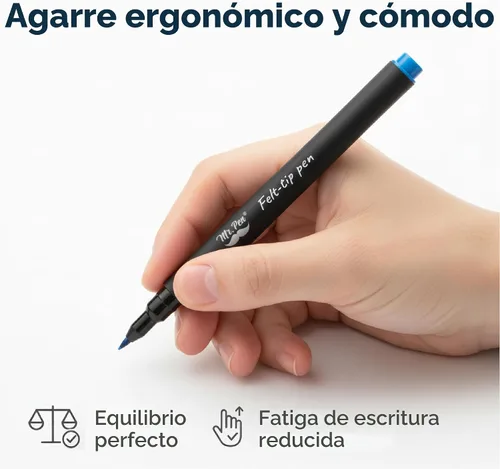 Vista 6 de Mr. Pen - Bolígrafos de punta de fieltro, paquete de 8, 0.028 in, colores surtidos, secado rápido, bolígrafos de punta de fieltro fina para artes