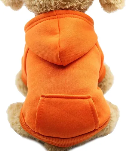 Vista 17 de Jecikelon Sudadera con capucha para perro de invierno con bolsillos, ropa cálida para perros pequeños, abrigo de Chihuahua, ropa de cachorro y gato