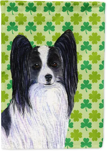 Vista 123 de Caroline's Treasures SS4442GF Affenpinscher Bandera de jardín con retrato de trébol del día de San Patricio para buzón, bandera decorativa