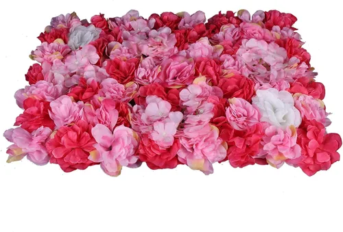 Vista 18 de Paneles de pared de flores artificiales de 16 x 24 pulgadas, tapetes de pared de flores de seda para jardín al aire libre, patio, valla, valla de 4