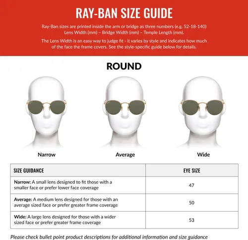 Vista 5 de Ray-Ban - Lentes de sol RB3447 redondos, de metal