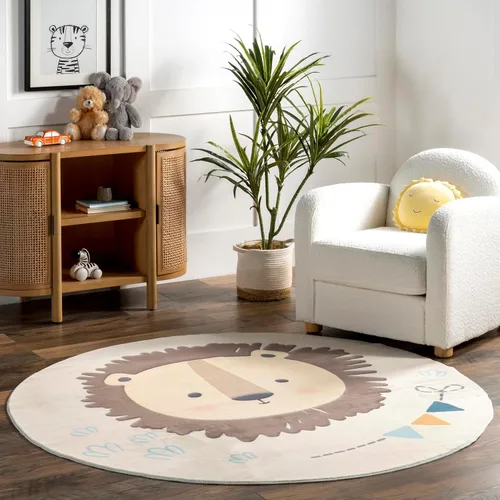 Vista 22 de nuLOOM Aloisia Bunny - Alfombra lavable a máquina, 4 x 6, azul