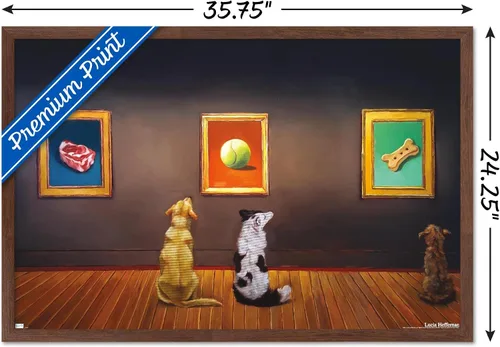 Vista 39 de Trends International Lucia Heffernan Art - Póster de pared de museo del perro, 22.375 x 34 pulgadas, versión enmarcada en negro Versión con marco