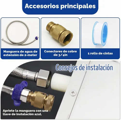 Vista 6 de Dispensador automático de agua para perros de 2.5 galones, acero inoxidable 304 con sistema de drenaje + manguera de 6.56 pies + válvula
