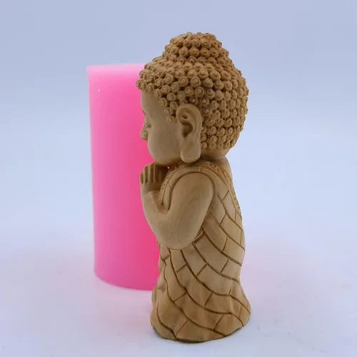 Vista 4 de Nuevo molde de silicona de Buda para velas hechas a mano cera derretir molde de silicona para moldes artesanales de yeso de resina