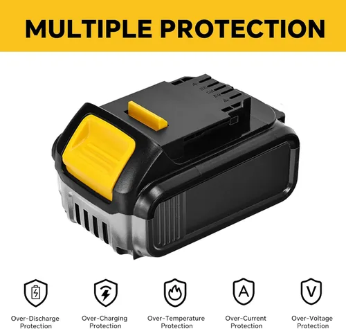 Vista 2 de Estuche de Reemplazo de Batería de Plástico para DeWalt 20V DCB201, DCB203, DCB204, DCB200 18V Cubierta de Batería de Iones de Litio para Piezas