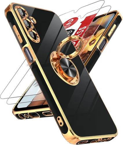 Vista 145 de LeYi Funda para iPhone XR: con Protector de Pantalla de Vidrio Templado [Paquete de 2] Soporte de Anillo Giratorio de 360°, Soporte Magnético