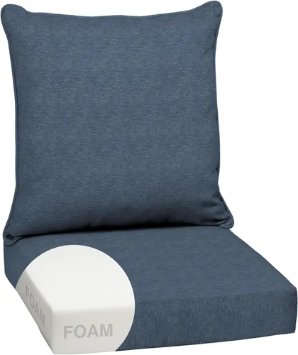Vista 53 de Arden - Juego de cojines de asiento profundo para exteriores, espuma, 24x24, aguamarina