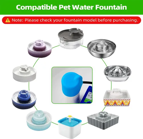 Vista 2 de 2-Pack Replacement Rubber Covers for Holding Water Pump Cables in Place. Suitable for Pagoda Water Dispenser and Ceramic 360° pet Water Fountain