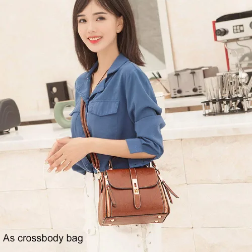 Vista 7 de Bolso cruzado para mujer, de piel suave, impermeable, a la moda, pequeño