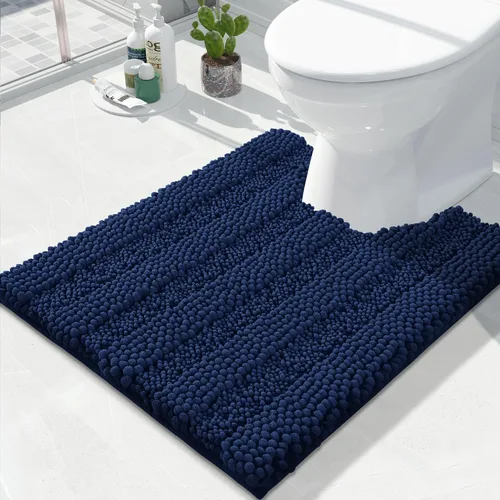 Vista 33 de Yimobra Tapetes de baño lavables, de chenilla súper suave y absorbente, para suelo y alfombra, de secado rápido, antideslizante, para bañera y Beige