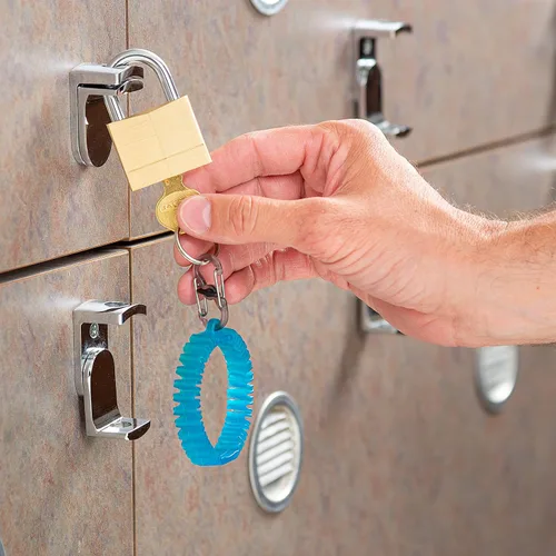 Vista 5 de Nite Ize KWB-03-R6 Key Band-It, pulsera elástica llavero con clip S-Biner, azul