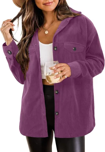 Vista 97 de ZOLUCKY Chaqueta de manga larga con botones para mujer, talla grande, blusas