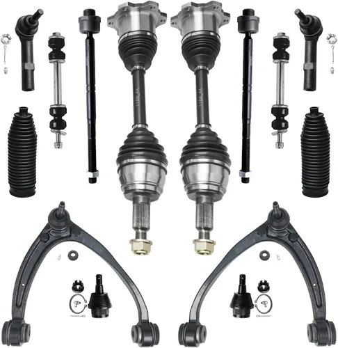 Vista 117 de Detroit Axle - Kit de suspensión frontal de 15 piezas para Jeep Grand Cherokee 99-04 1999 2000 2001 2002 2003 2004, brazos de control superior e
