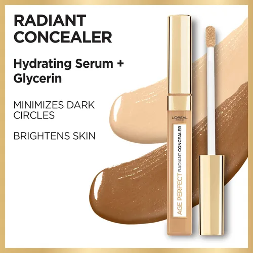 Vista 3 de L'Oréal Paris Age Perfect - Corrector radiante con suero hidratante y glicerina, almendra