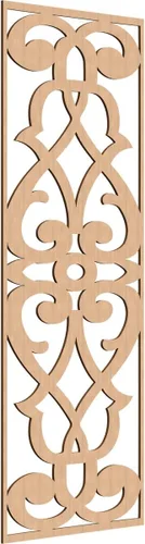 Vista 191 de 9 3/8"W x 24 3/8"H x 1/4"T Bellaire Decorativos Paneles de pared de madera calado, abedul