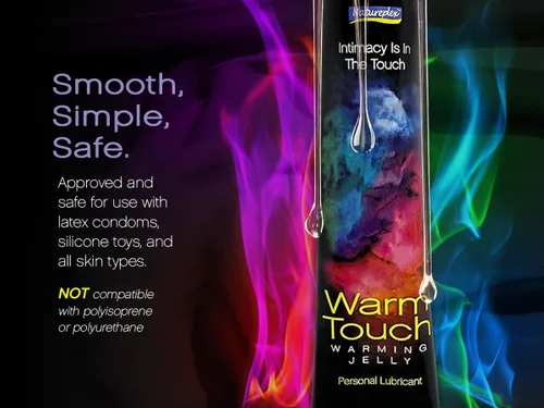 Vista 4 de Natureplex Warm Touch Warming Jelly Lube (paquete de 4) – Sensación de calentamiento y hormigueo durante la intimidad, gel lubricante personal