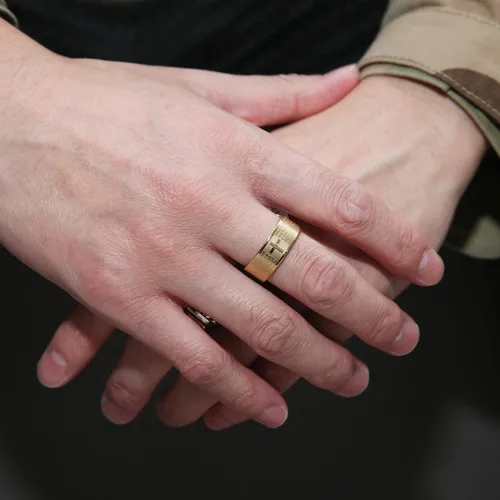 Vista 6 de Scddboy Anillo de boda pulido con versículo bíblico de 0.315in para hombre de acero inoxidable