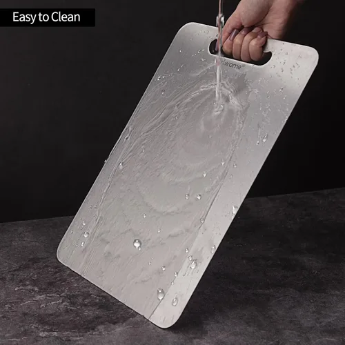 Vista 5 de Tabla de cortar de titanio para tabla de cortar de cocina de doble cara de grado alimenticio, titanio de corte puro, duradera, apta