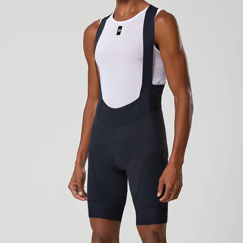 Vista 2 de Baberos de ciclismo para hombre, pantalones cortos de ciclismo para hombre, bicicleta de carretera, transpirables, acolchados, pantalones cortos