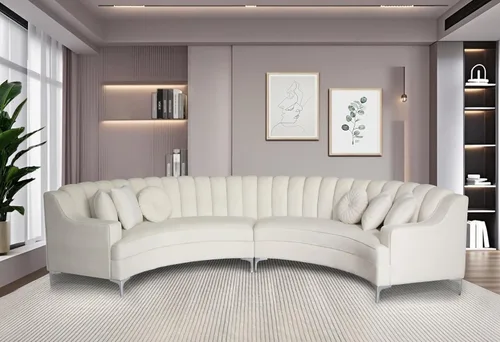 Vista 15 de Legend Vansen L - Sofá de terciopelo semicírculo de 141.34 pulgadas, sofá modular curvado de gran tamaño para sala de estar, oficina, apartamento