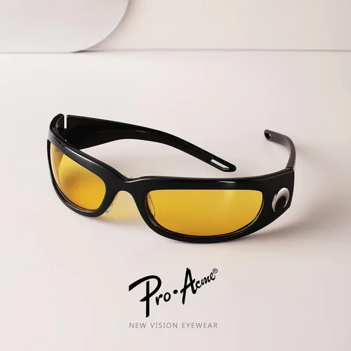 Vista 2 de Pro Acme Wrap Around Oval Sunglasses with Moon Fashion Sports Sunglasses Futuristic UV400 Shades Y2k Trendy