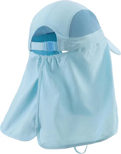 Vista 3 de Connectyle Sombreros de pesca con protección solar UPF 50+ para hombre con solapa extraíble para el cuello Azul aguamarina