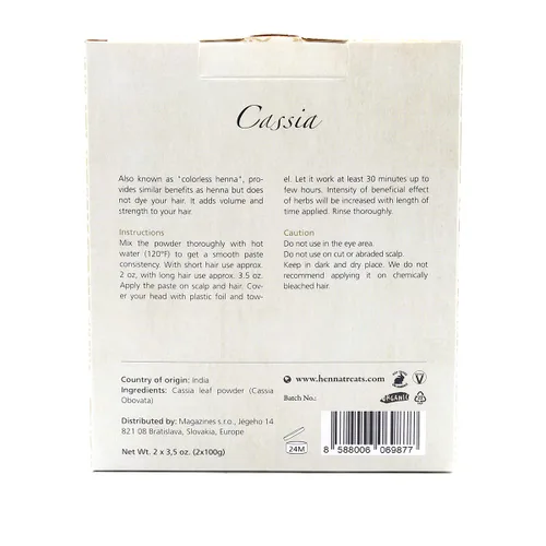 Vista 3 de Cassia Polvo para cabello fuerte - Orgánico fresco y puro - 7oz