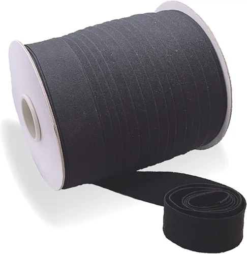 Vista 10 de Cinta al bies de doble pliegue de 1/2 pulgada, cinta al bies de doble pliegue de 55 yardas, carrete continuo a granel para coser ropa, acolchado