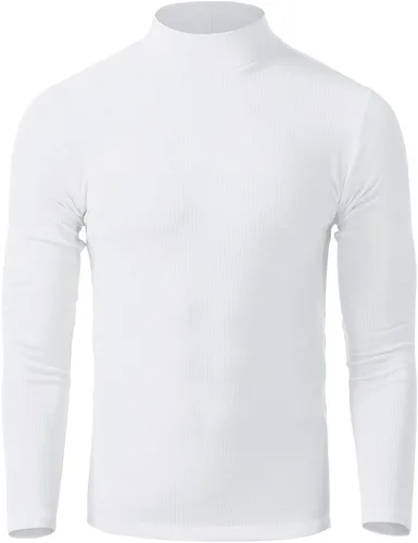 Vista 2 de Camisas de manga larga con cuello alto falso para hombre