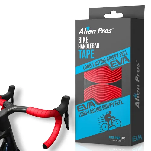 Vista 8 de ALIEN PROS Cinta de manubrio de bicicleta EVA (juego de 2) verde Bianchi - Mejora el agarre de tu bicicleta con esta cinta para manillar