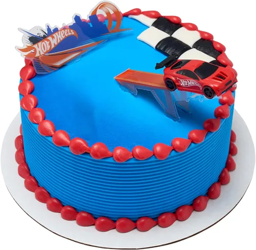 Vista 5 de Hot Wheels™ - Decoración para tartas de coche de velocidad suprema Juego