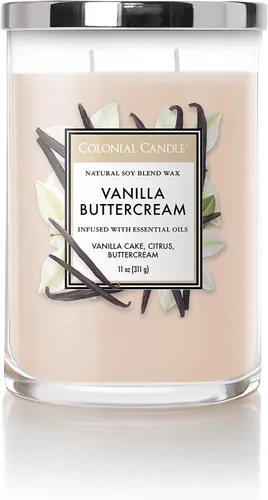Vista 19 de Colonial Candle - Vela perfumada de frasco con aroma a agua de coco, colección clásica de cilindros, 2 mechas, azul, 19 onzas - hasta 120 horas