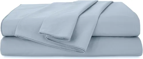 Vista 13 de Juego de sábanas EcoPure de 4 piezas tamaño completo Sábanas 100% algodón orgánico Sábanas lavadas para comodidad Refrescantes Sábanas