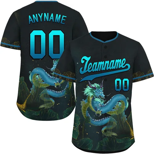 Vista 8 de Camiseta de béisbol de dragón personalizada para hombres y mujeres, camisa de Steetwear de estilo gótico, nombre del equipo y número personalizado