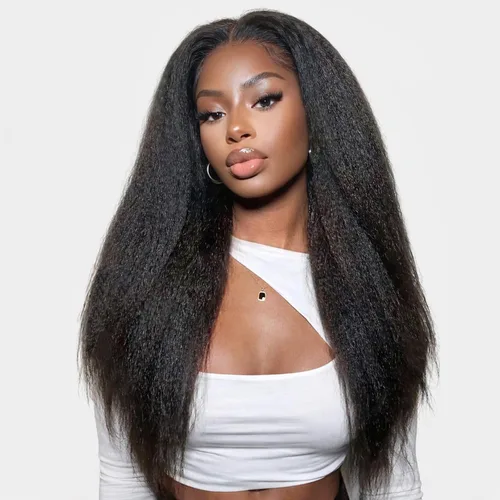 Vista 18 de Pull Go Full - Pelucas de cabello humano rizado birmano de 13 x 6 pulgadas, precortadas previamente cortadas, densidad 210, encaje frontal HD