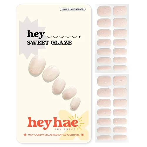 Vista 22 de Heyhae Paquete surtido de tiras de uñas de gel semicuradas (paquete de 4) No necesita lámpara LED Fácil de aplicar y quitar, calidad de salón