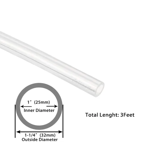 Vista 2 de Tubo de silicona de grado alimenticio de 1 pulgada de diámetro interior x 1-1/4 pulgadas de diámetro exterior de 3 pies de longitud, tubo