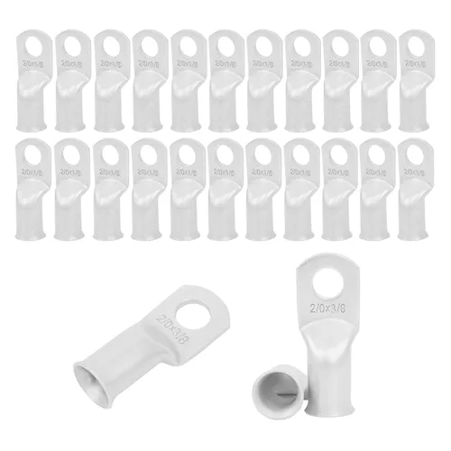 Vista 29 de 25 piezas de terminales de anillo de 1/0 AWG-1/2 (M12), terminales de anillo, conectores de terminal, terminales de cable resistentes, terminales