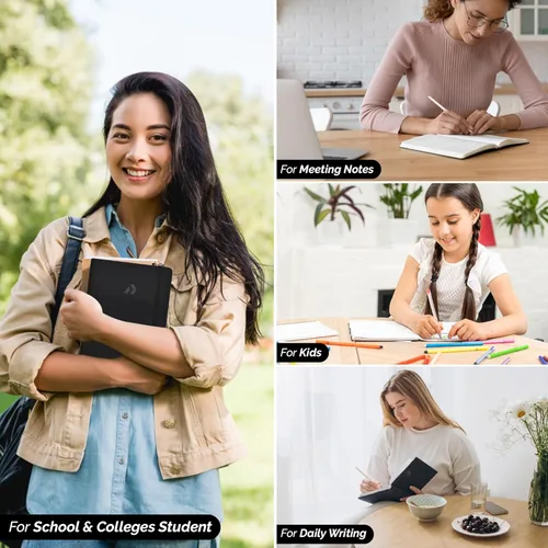 Vista 9 de Nextnoid Cuaderno rayado para hombres - Papel grueso de 120 g/m² - 160 páginas - Cuaderno de tapa dura A5 para el trabajo - Ideal para escribir