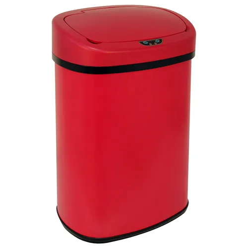 Vista 8 de HCY Basurero de cocina automático de 13 galones de acero inoxidable con tapa, inteligente para cocina, oficina, sala de estar, baño (negro)