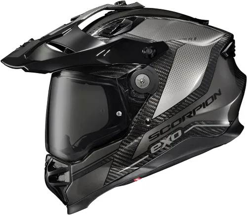 Vista 10 de ScorpionEXO XT9000 - Casco integral de fibra de carbono para motocicleta de aventura con visera Pinlock Ready, bolsillos para altavoz listos