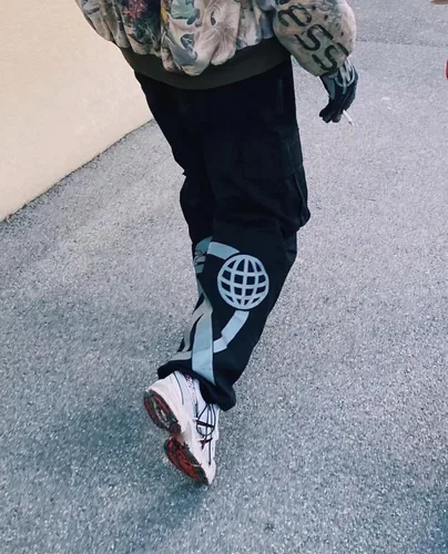 Vista 6 de Tcpbgcd Unisex Minus Two Cargo Pantalones de cintura alta holgados Overoles Jeans Retro Hip Hop Rock Loose Joggers Streetwear